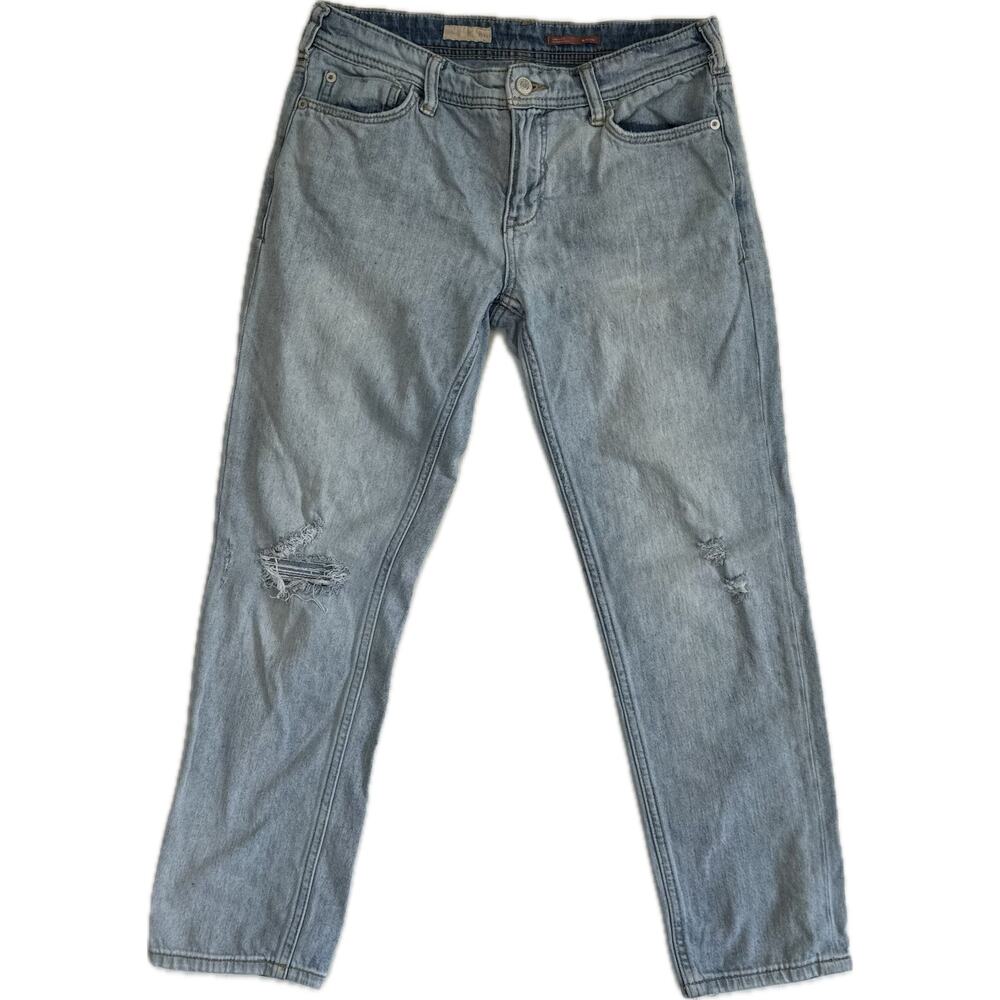 PILCRO By ANTHROPOLOGIE Slim Boyfriend Jeans Women's Size 26P Distressed